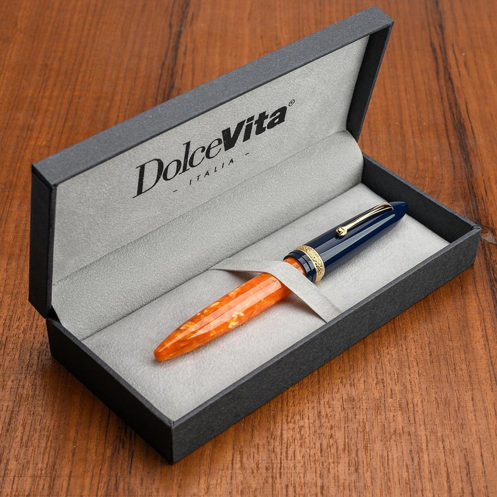 Leonardo Fountain Pen - DolceVita Furore - Blue Orange (Parthenope) - Image 6