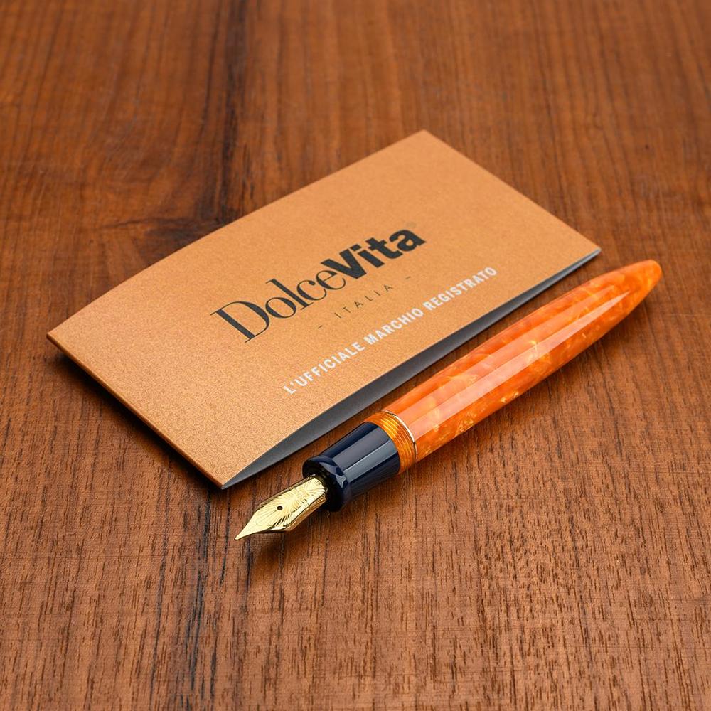 Leonardo Fountain Pen - DolceVita Furore - Blue Orange (Parthenope) - Image 7