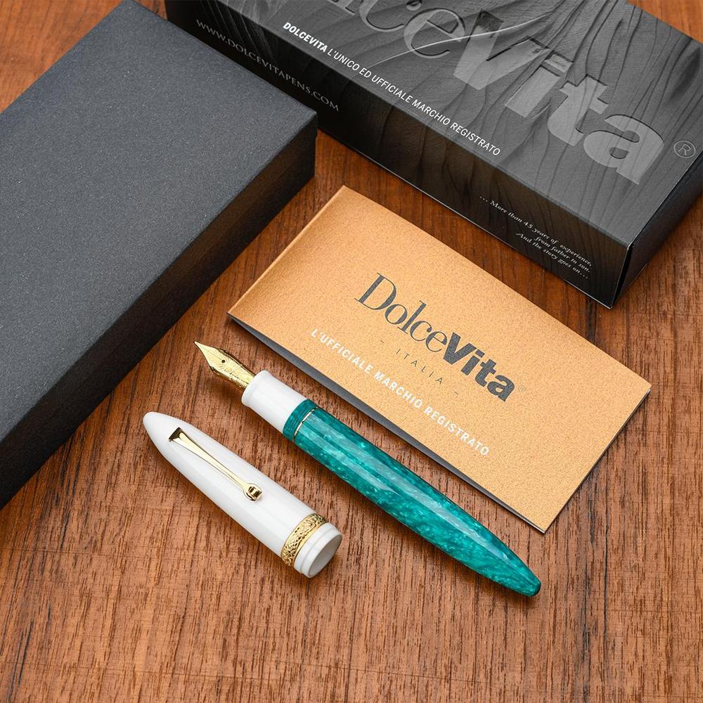 Leonardo Fountain Pen - DolceVita Furore - White Emerald (Smeralda) - Image 10