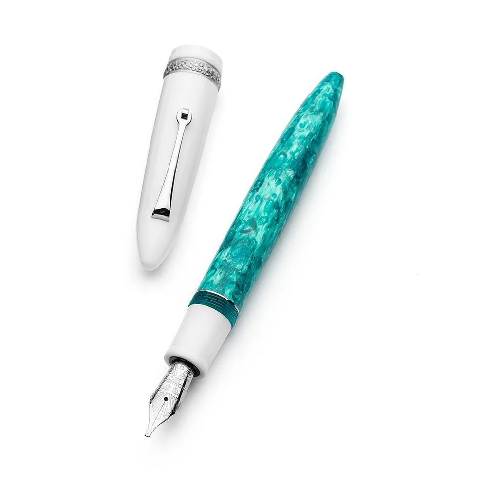 Leonardo Fountain Pen - DolceVita Furore - White Emerald (Smeralda) - Image 12