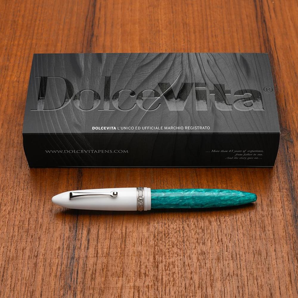 Leonardo Fountain Pen - DolceVita Furore - White Emerald (Smeralda) - Image 13