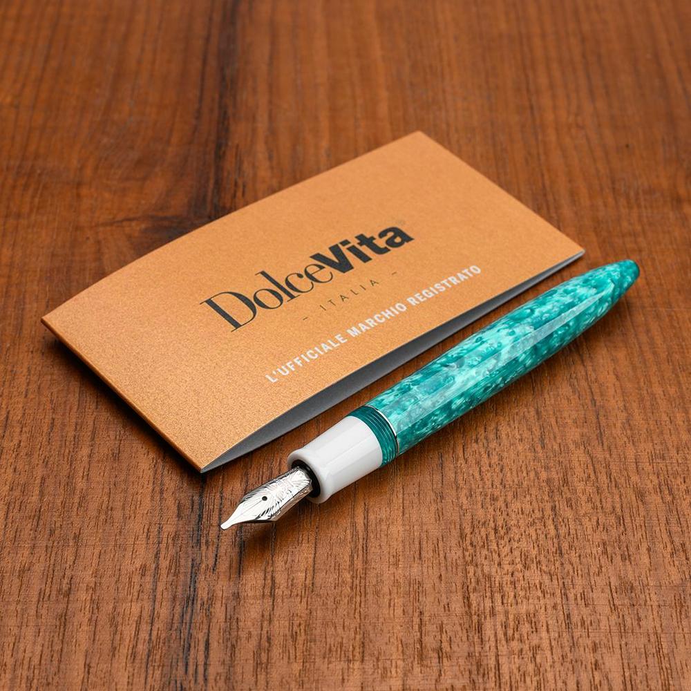 Leonardo Fountain Pen - DolceVita Furore - White Emerald (Smeralda) - Image 15