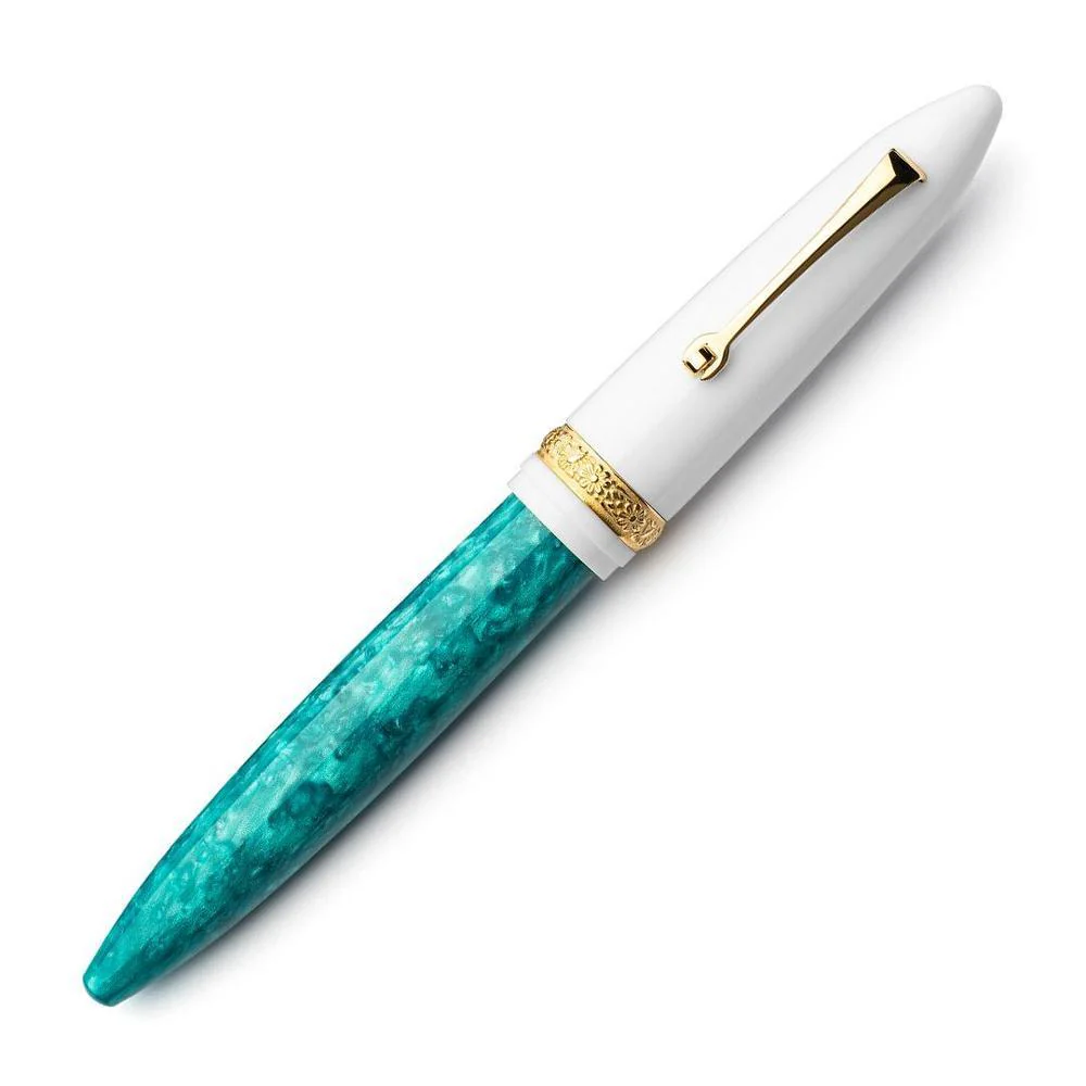 Leonardo Fountain Pen - DolceVita Furore - White Emerald (Smeralda) - Image 4