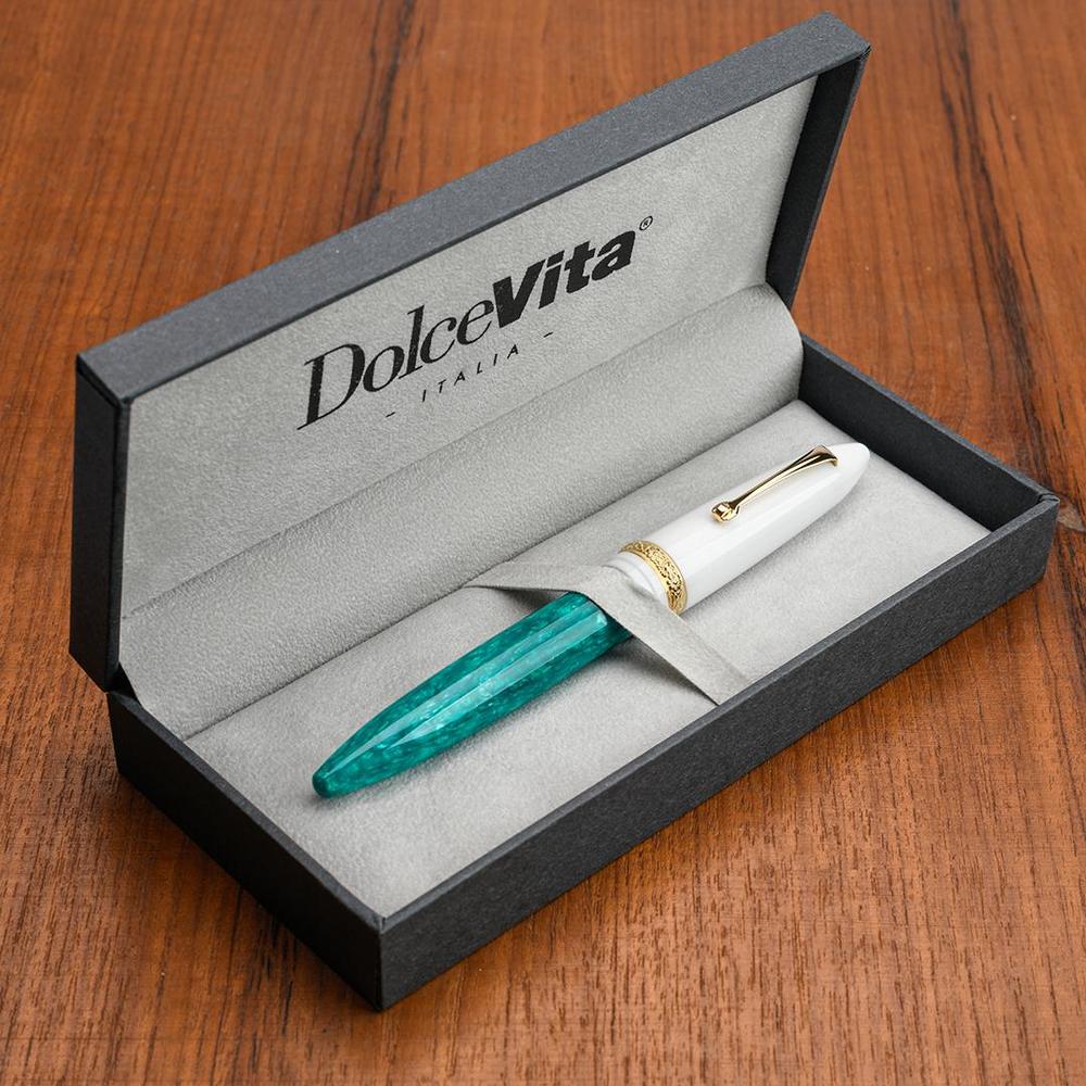 Leonardo Fountain Pen - DolceVita Furore - White Emerald (Smeralda) - Image 7