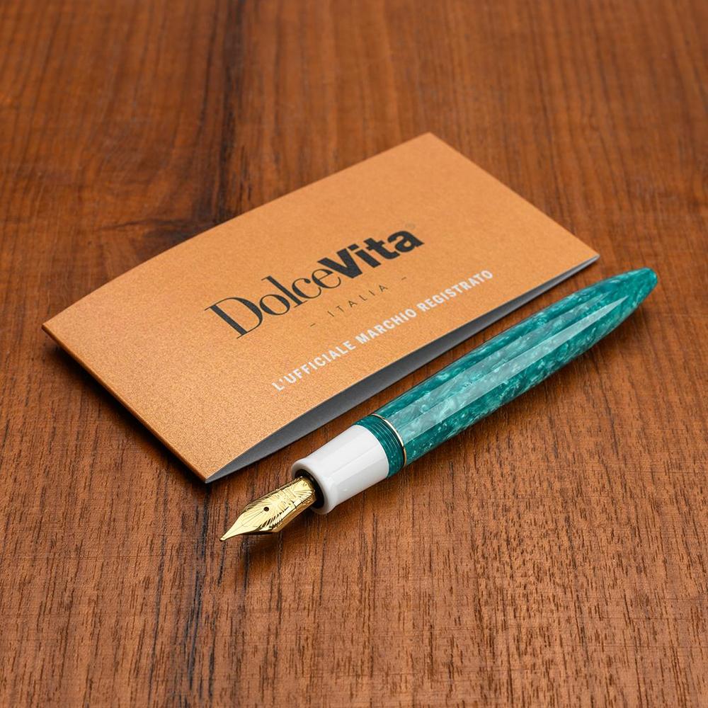 Leonardo Fountain Pen - DolceVita Furore - White Emerald (Smeralda) - Image 8