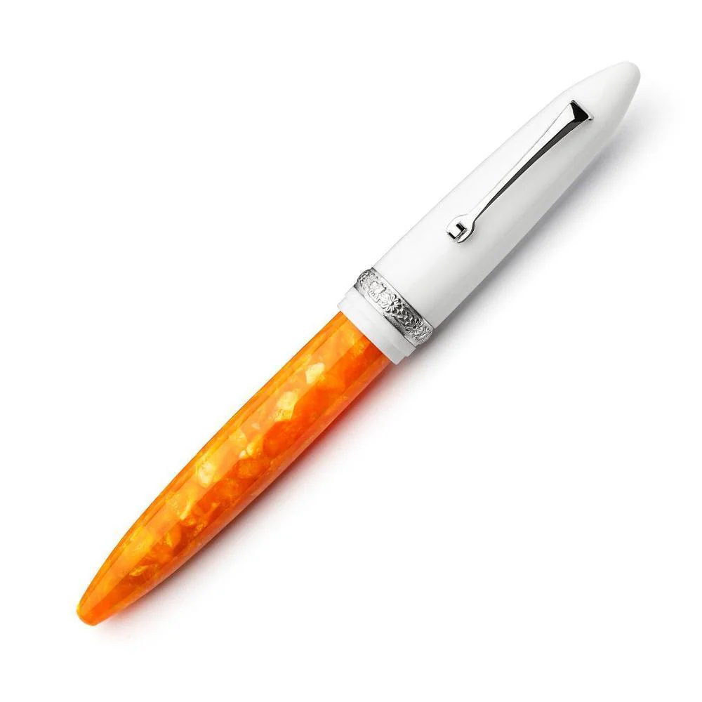 Leonardo Fountain Pen - DolceVita Furore - White Orange (Terra degli Aranci) - Image 10