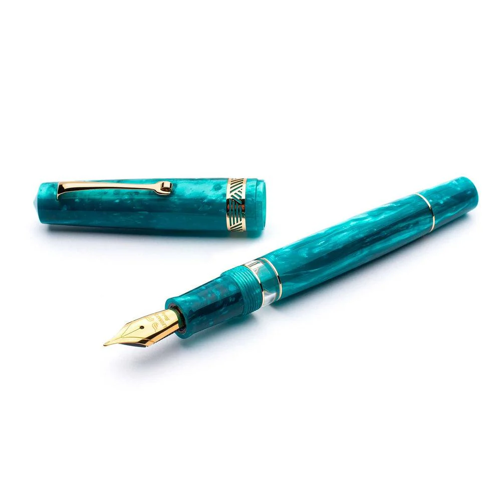Leonardo Fountain Pen - Momento Magico (14K Gold) - Emerald Gold (2022) - Image 3