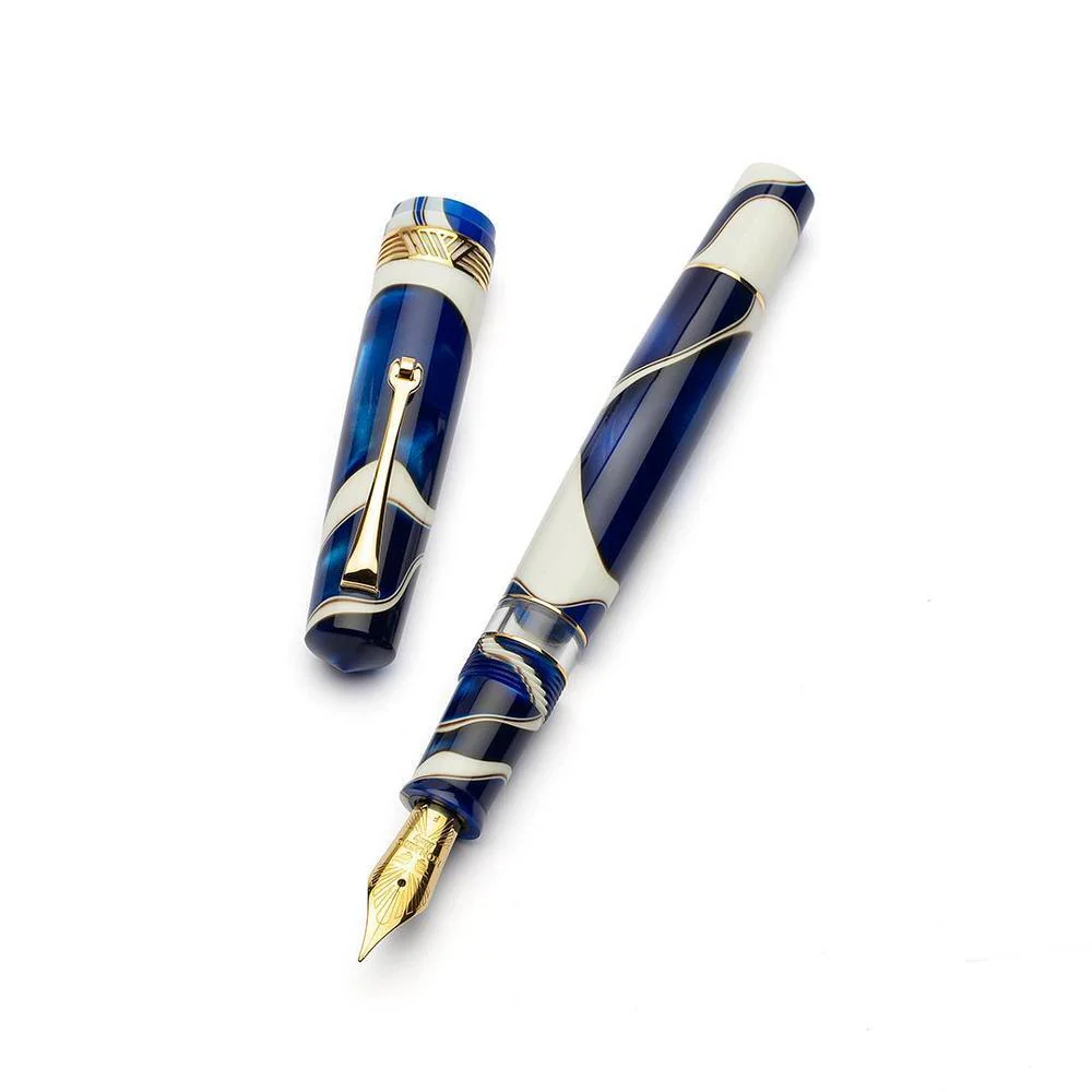 Leonardo Fountain Pen - Momento Magico - Onda Blue (14K Gold) - Image 3