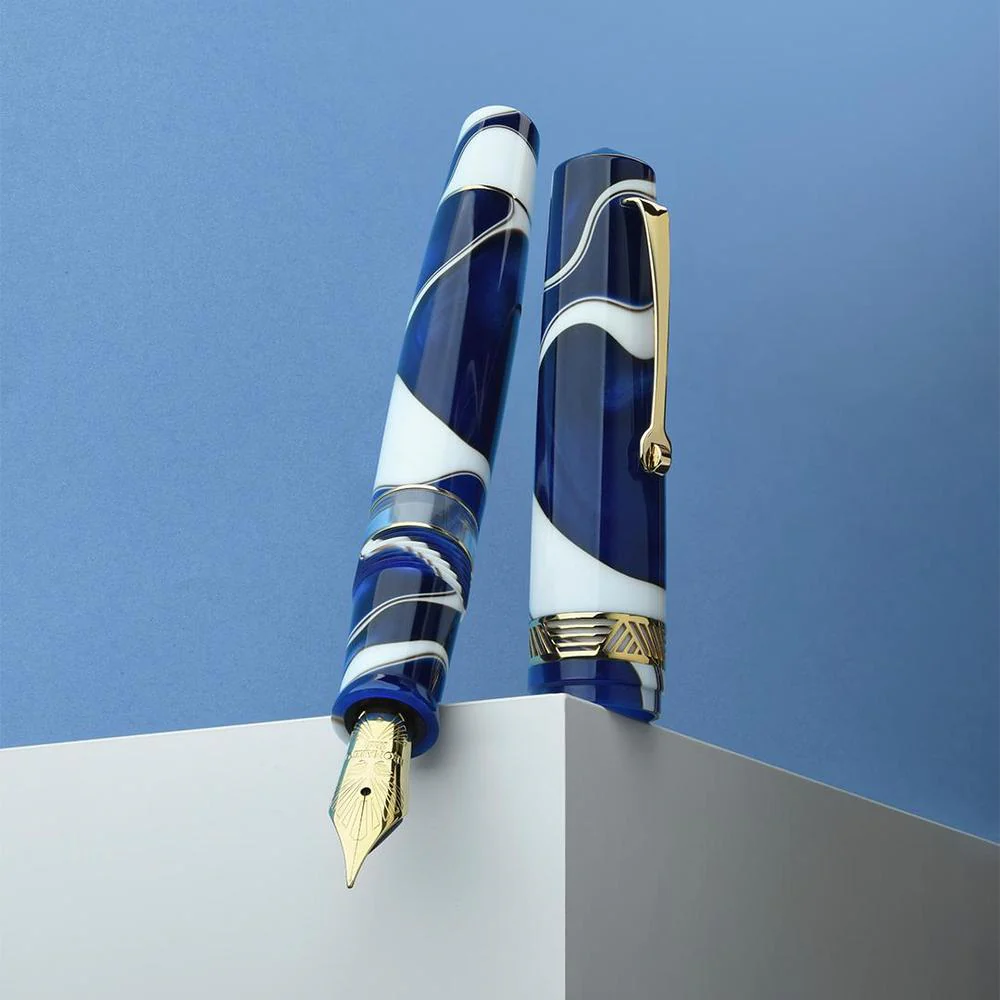 Leonardo Fountain Pen - Momento Magico - Onda Blue (14K Gold) - Image 4