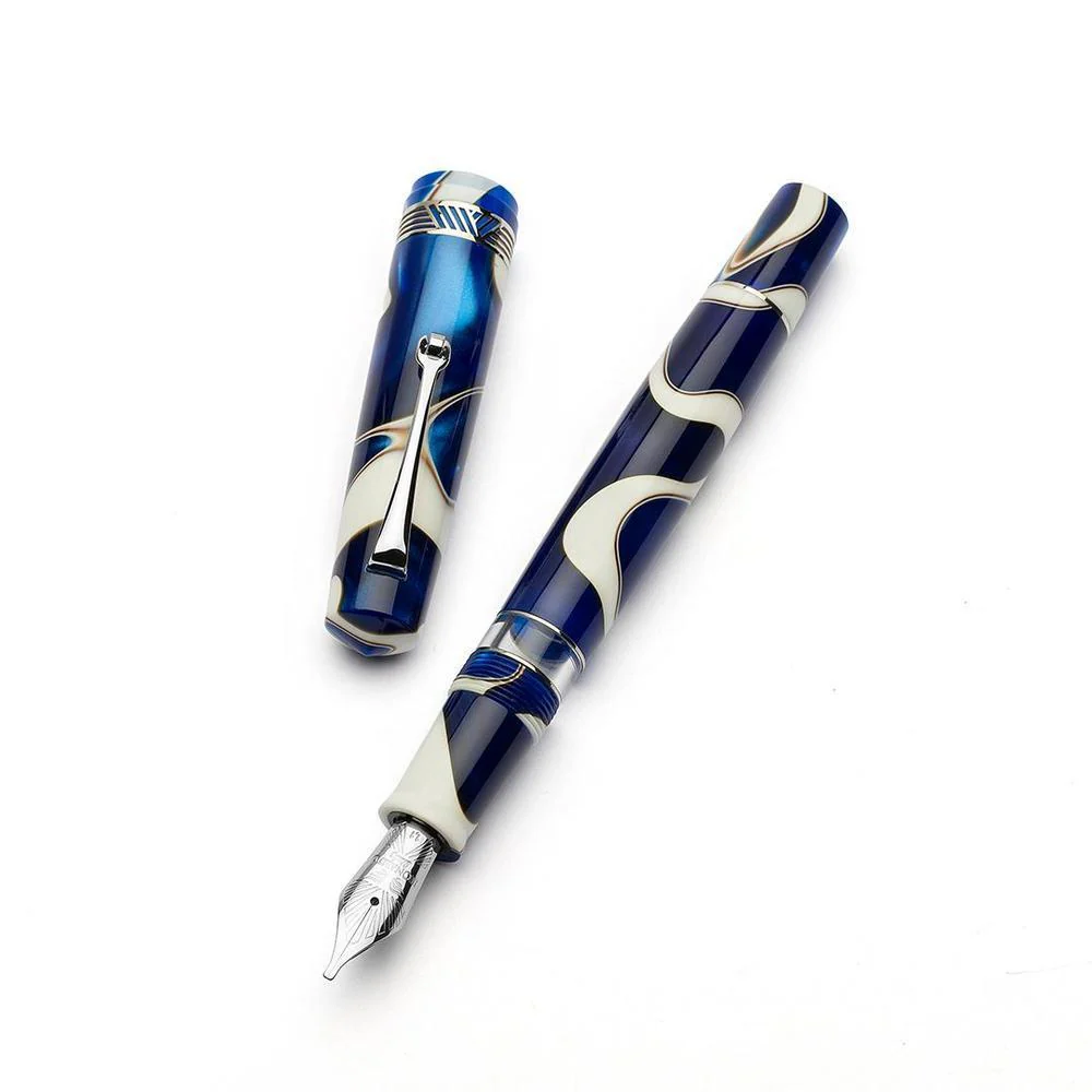Leonardo Fountain Pen - Momento Magico - Onda Blue (14K Gold) - Image 6