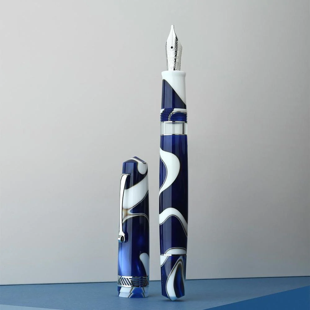 Leonardo Fountain Pen - Momento Magico - Onda Blue (14K Gold) - Image 7