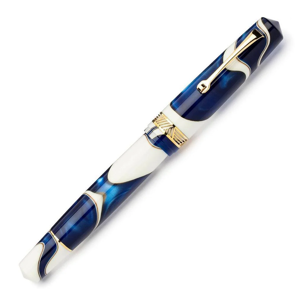 Leonardo Fountain Pen - Momento Magico - Onda blue (Stainless Steel) - Image 3