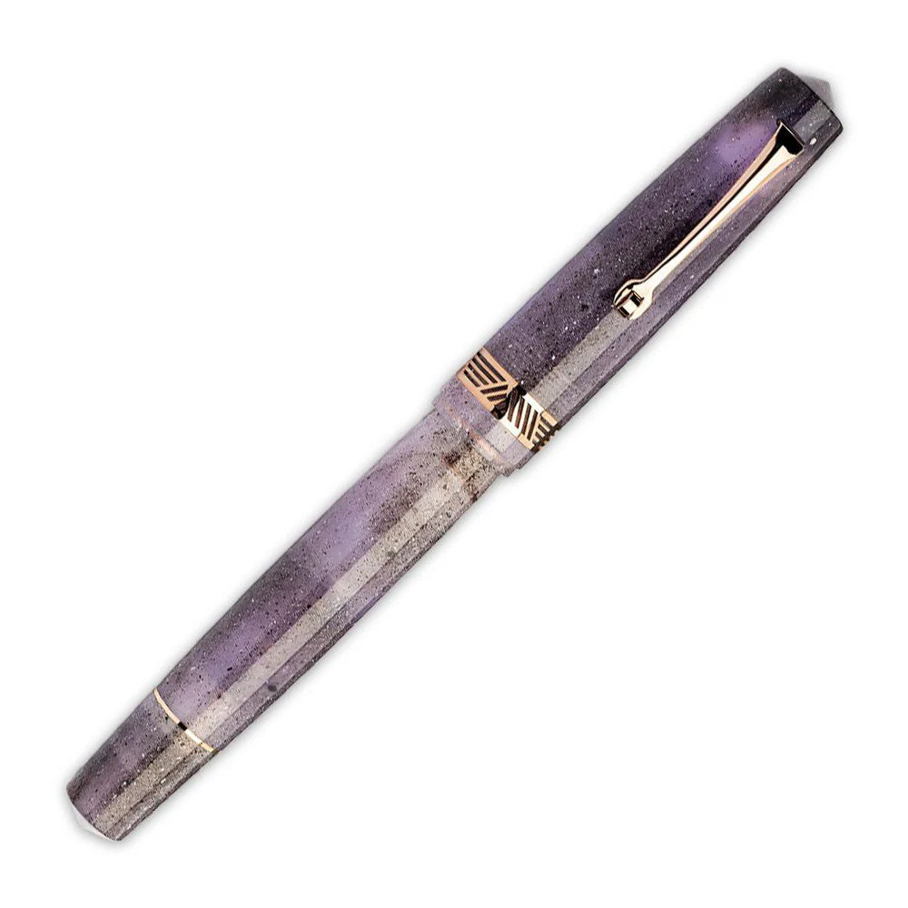 Leonardo Fountain Pen - Momento Magico (Stainless Steel) - Amethyst - Image 2