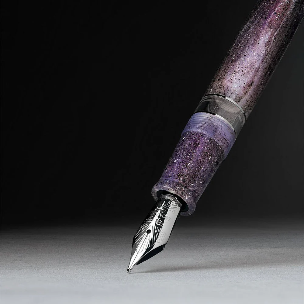 Leonardo Fountain Pen - Momento Magico (Stainless Steel) - Amethyst - Image 8