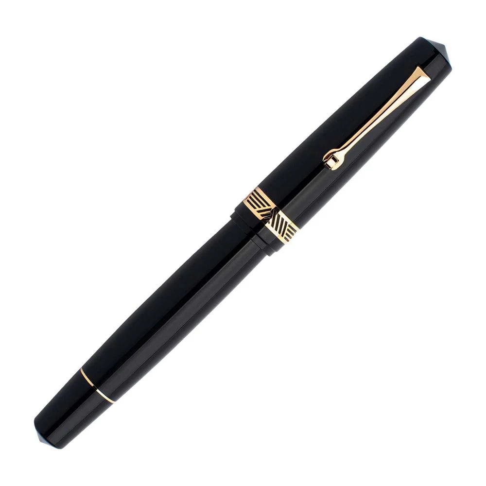 Leonardo Fountain Pen - Momento Magico (Stainless Steel) - Black Glossy - New Edition (2022) - Image 3
