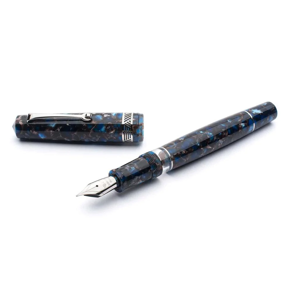Leonardo Fountain Pen - Momento Magico (Stainless Steel) - Pietra Salata - New Edition (2022) - Image 4