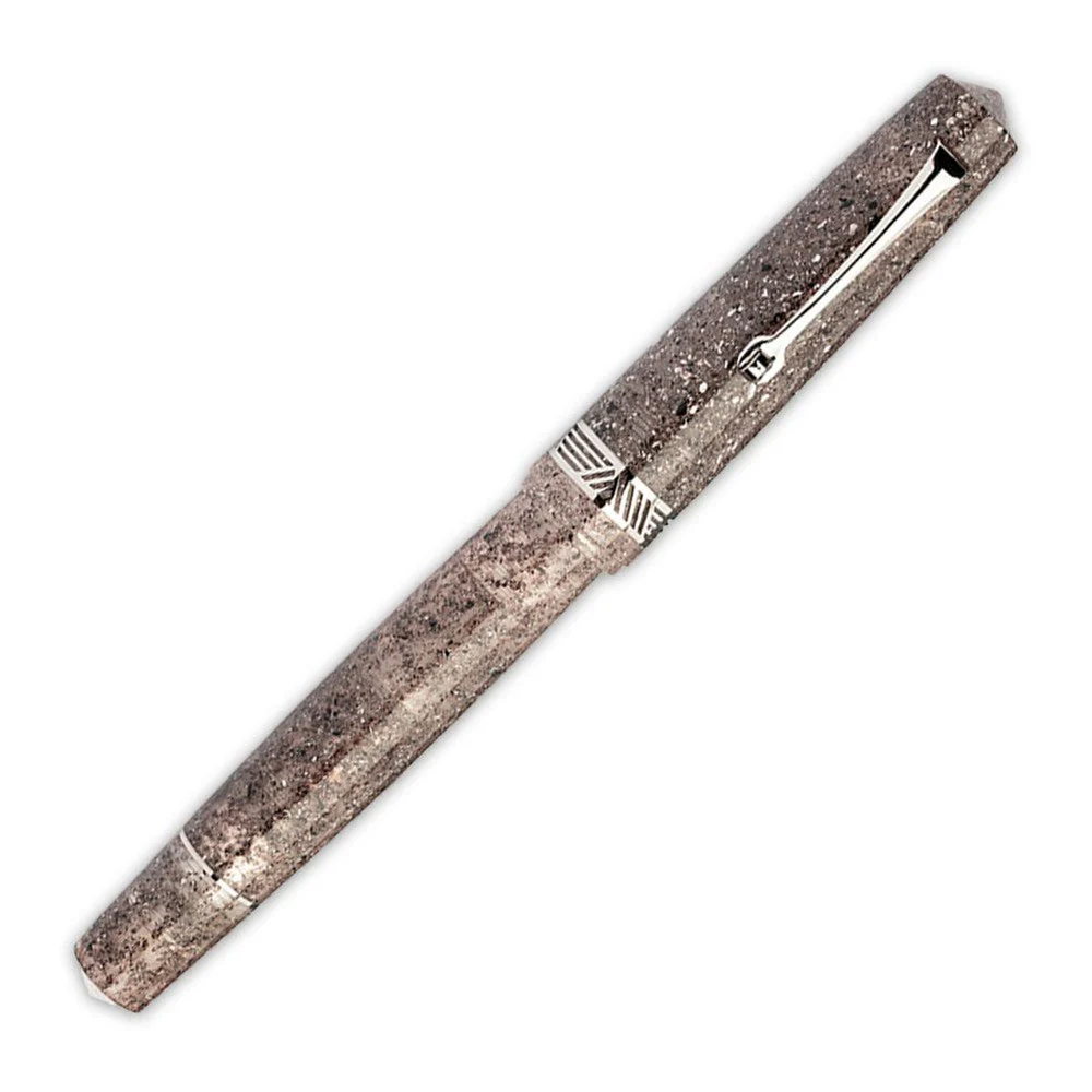 Leonardo Fountain Pen - Momento Magico (Stainless Steel) - Sea Sand - Image 3