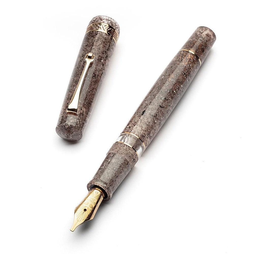 Leonardo Fountain Pen - Momento Magico (Stainless Steel) - Sea Sand - Image 4
