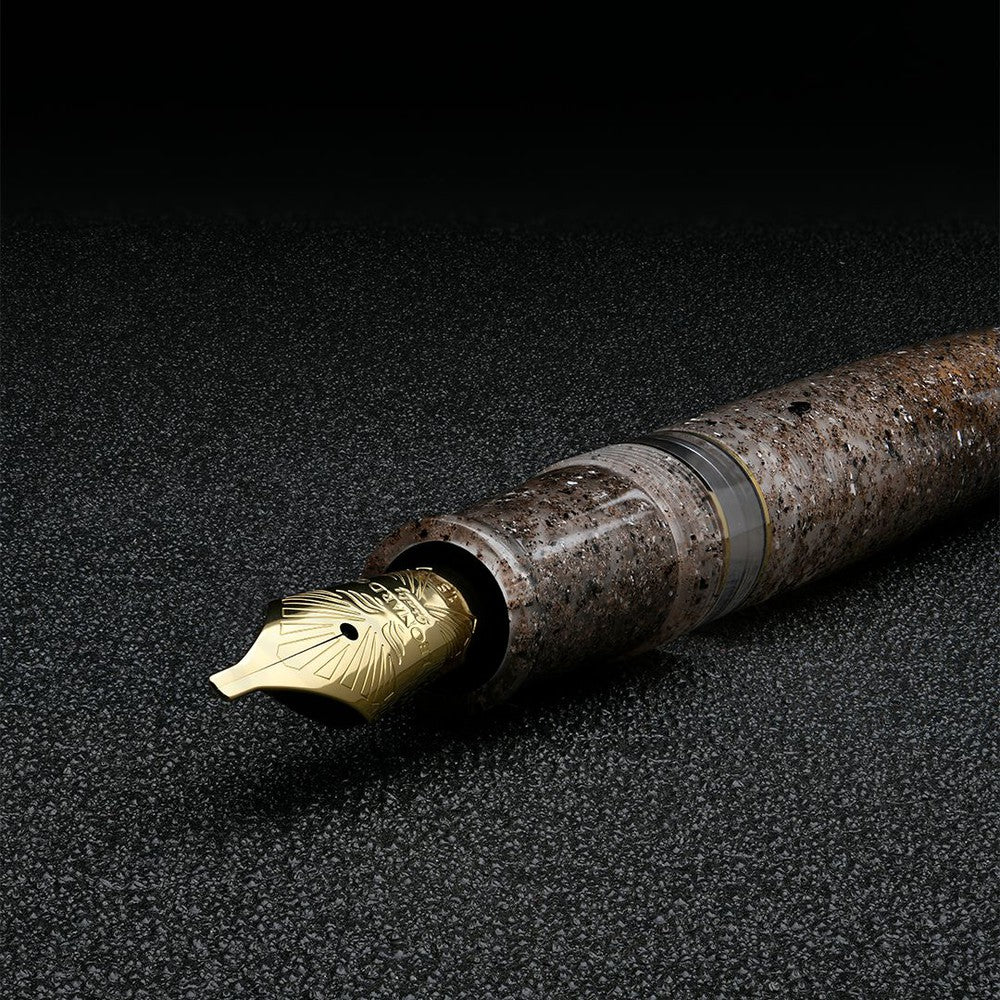 Leonardo Fountain Pen - Momento Magico (Stainless Steel) - Sea Sand - Image 6