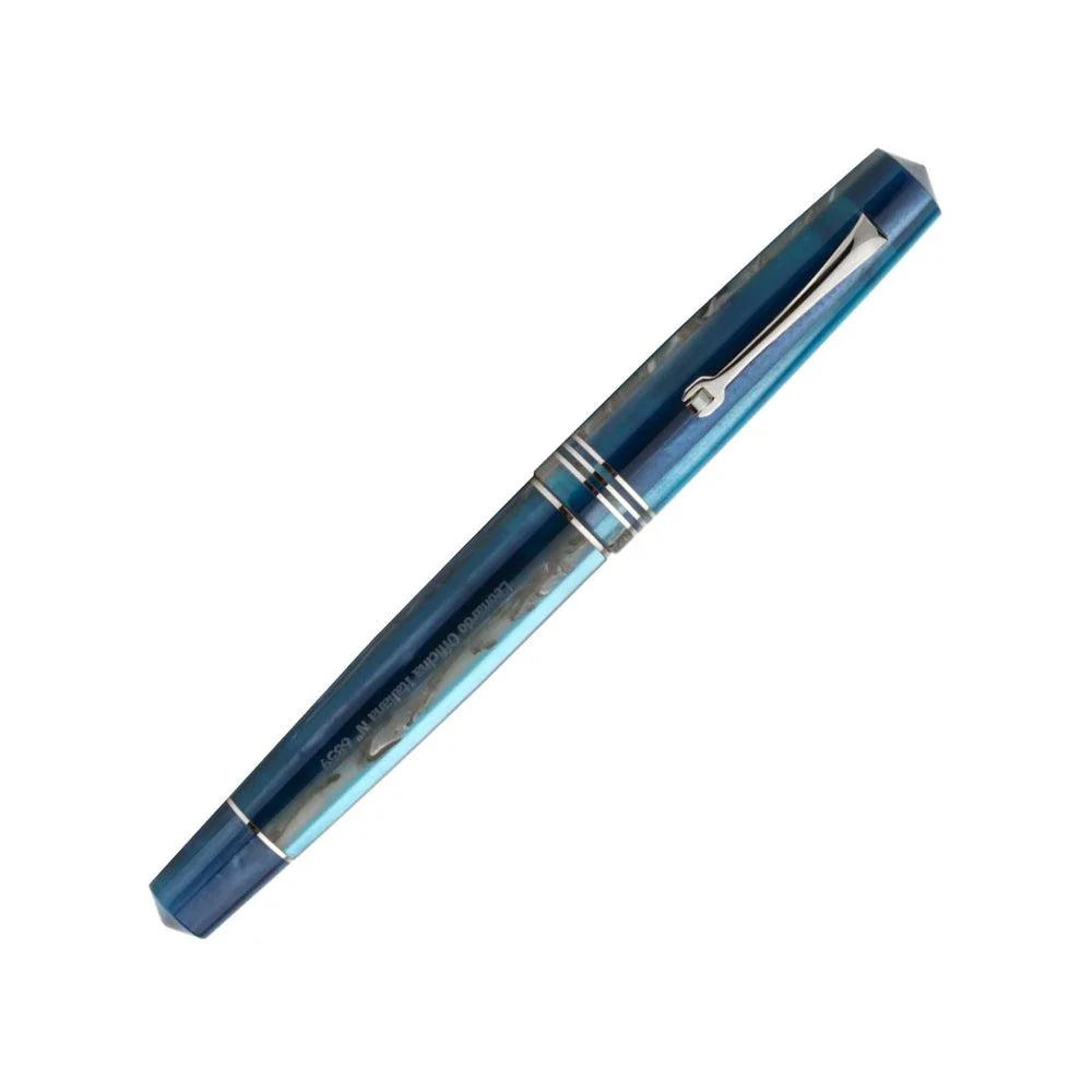 Leonardo Fountain Pen - Momento Zero (14K Gold) - Blue Hawaii - Image 4