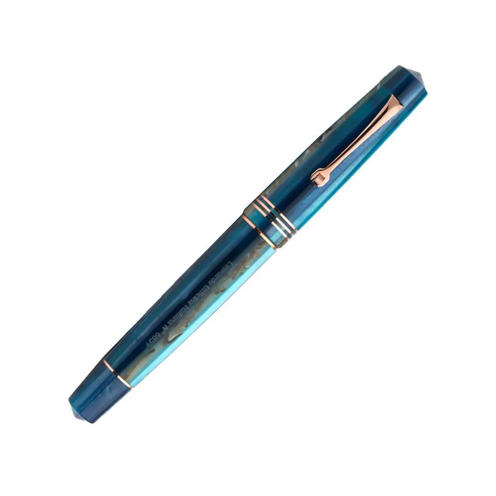Leonardo Fountain Pen - Momento Zero (14K Gold) - Blue Hawaii - Image 6