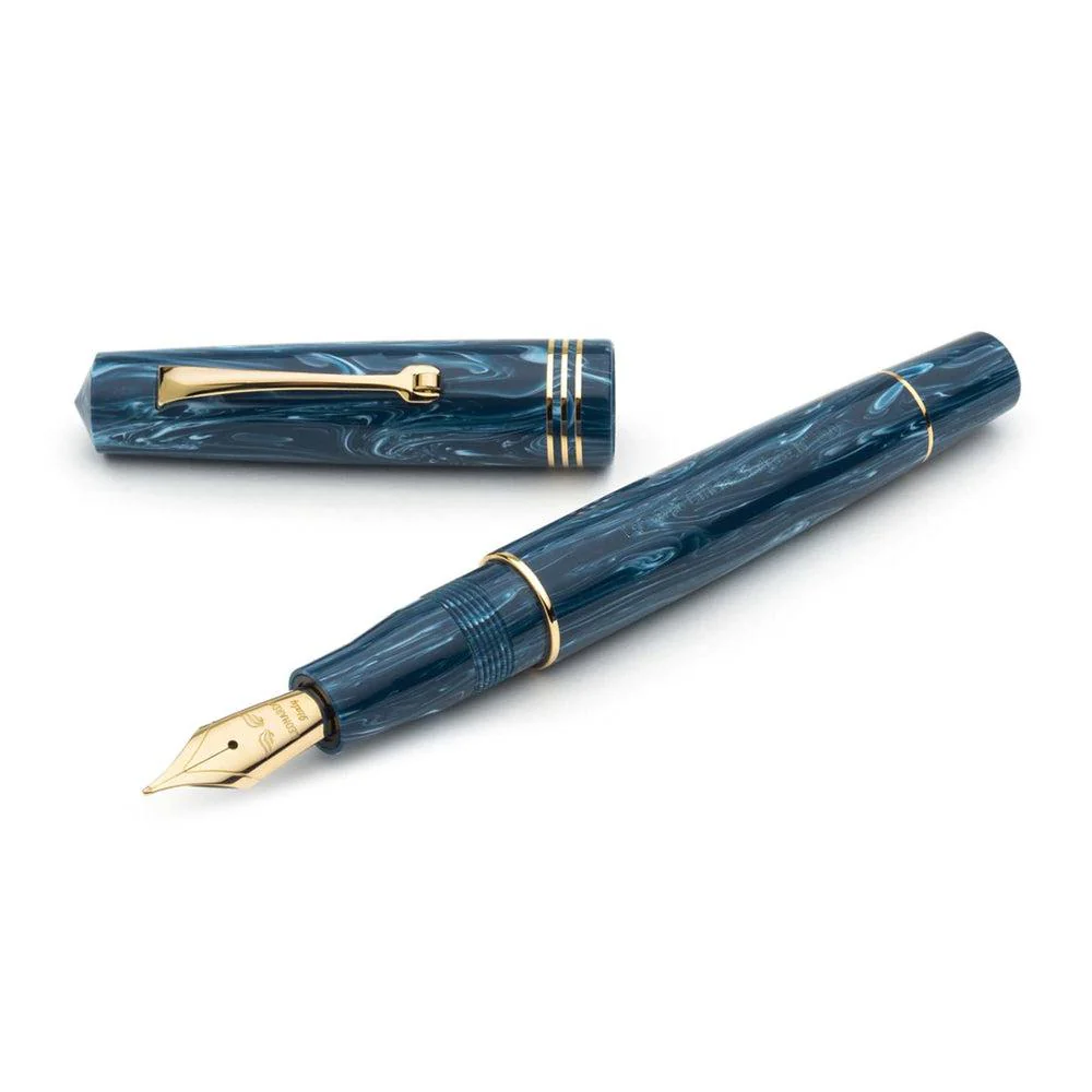 Leonardo Fountain Pen - Momento Zero (14K Gold) - Blue Positano - Image 3