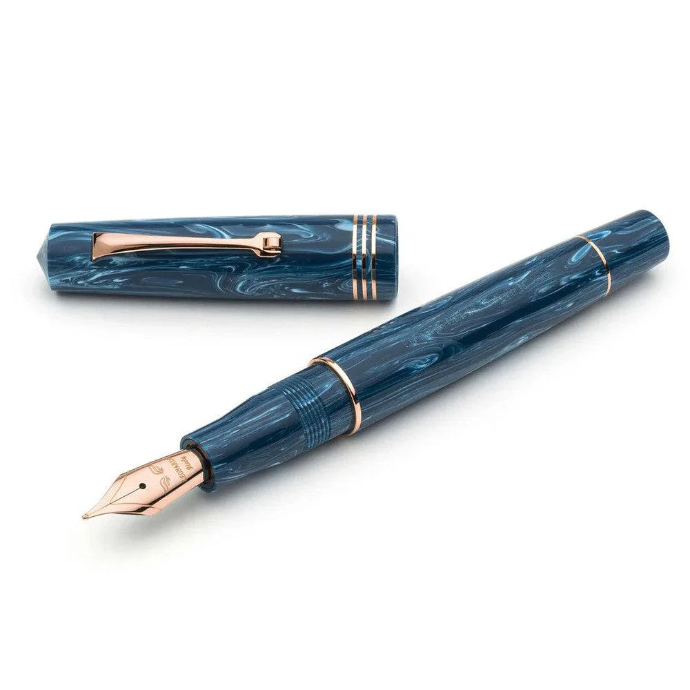 Leonardo Fountain Pen - Momento Zero (14K Gold) - Blue Positano - Image 6