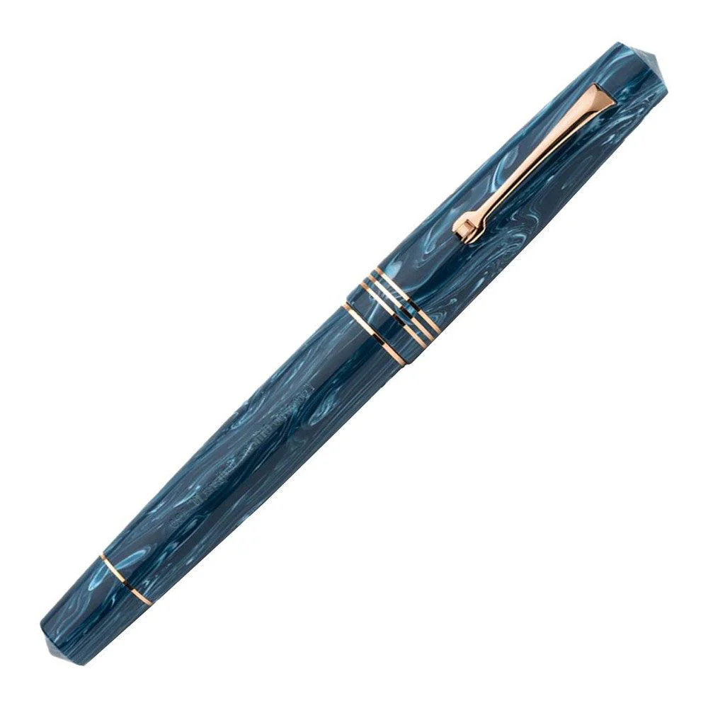 Leonardo Fountain Pen - Momento Zero (14K Gold) - Blue Positano - Image 7