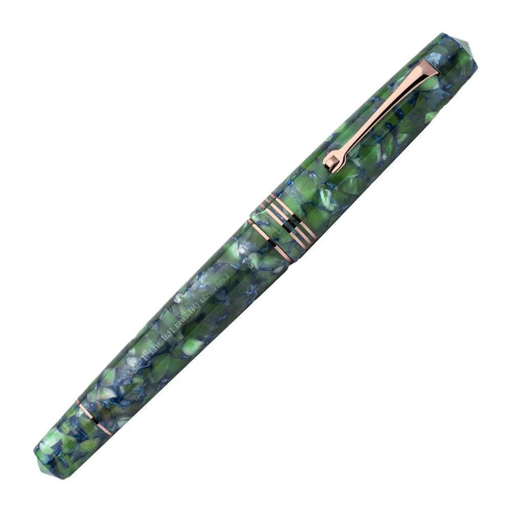 Leonardo Fountain Pen - Momento Zero (14K Gold) - Green / Blue Iride - Image 6