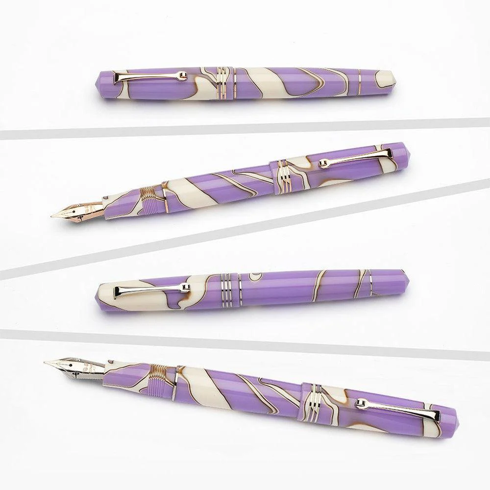 Leonardo Fountain Pen - Momento Zero (14K Gold) -  Nuvola Lilac - Image 2