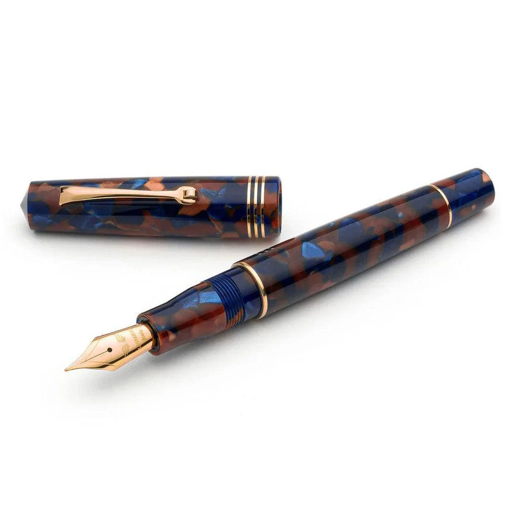 Leonardo Fountain Pen - Momento Zero (14K Gold) - Pietra Marina (Sea Stone) - Image 7