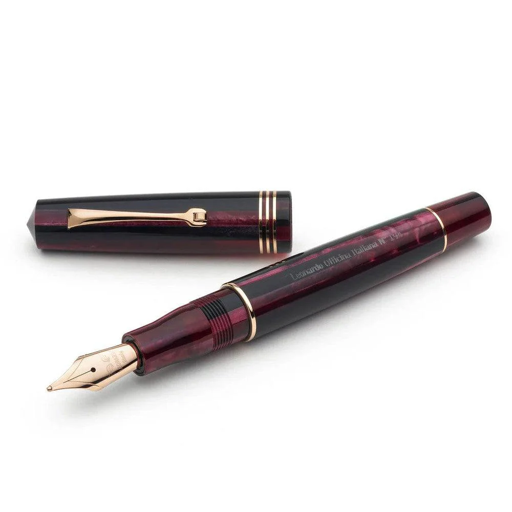 Leonardo Fountain Pen - Momento Zero (14K Gold) - Prugna (Prune) - Image 7