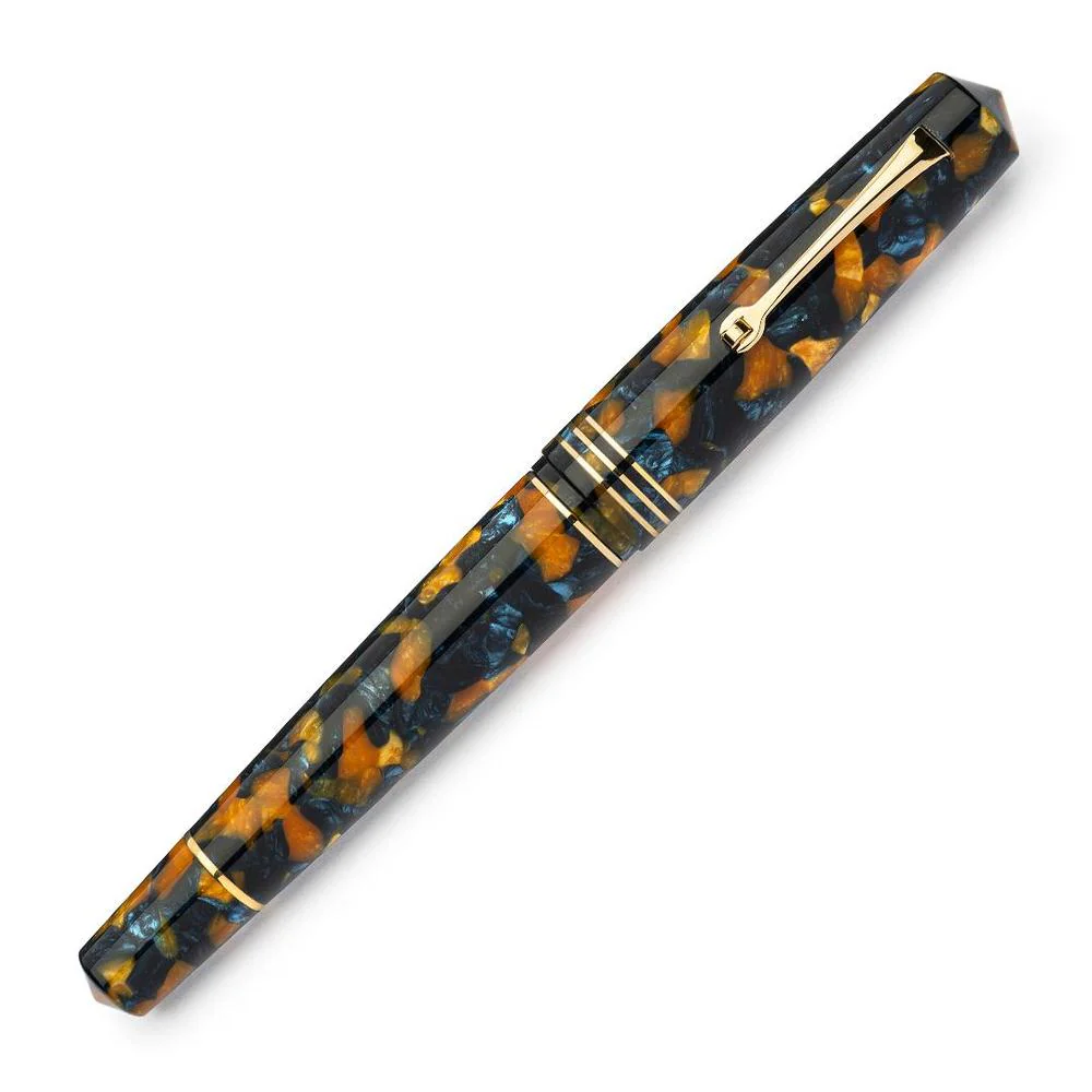 Leonardo Fountain Pen - Momento Zero Grande 2.0 - Crepuscolo Marino (Stainless Steel) - Image 2