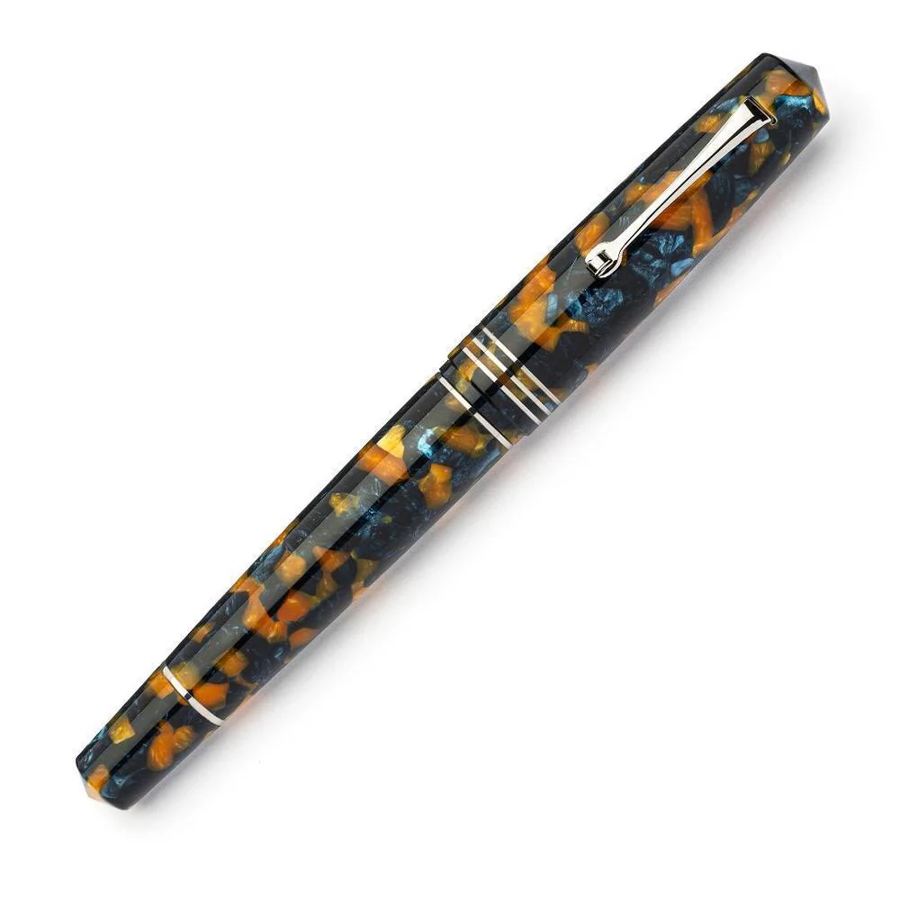 Leonardo Fountain Pen - Momento Zero Grande 2.0 - Crepuscolo Marino (Stainless Steel) - Image 4