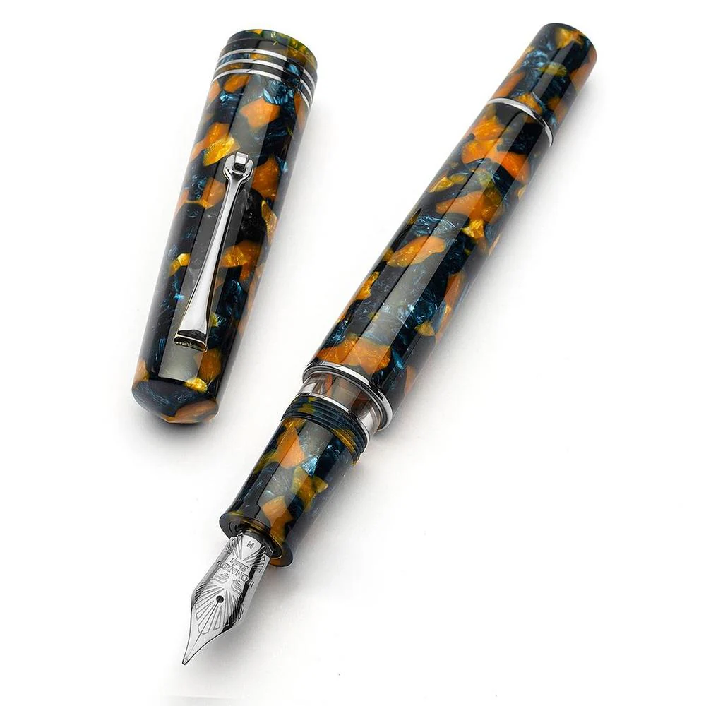 Leonardo Fountain Pen - Momento Zero Grande 2.0 - Crepuscolo Marino (Stainless Steel) - Image 5