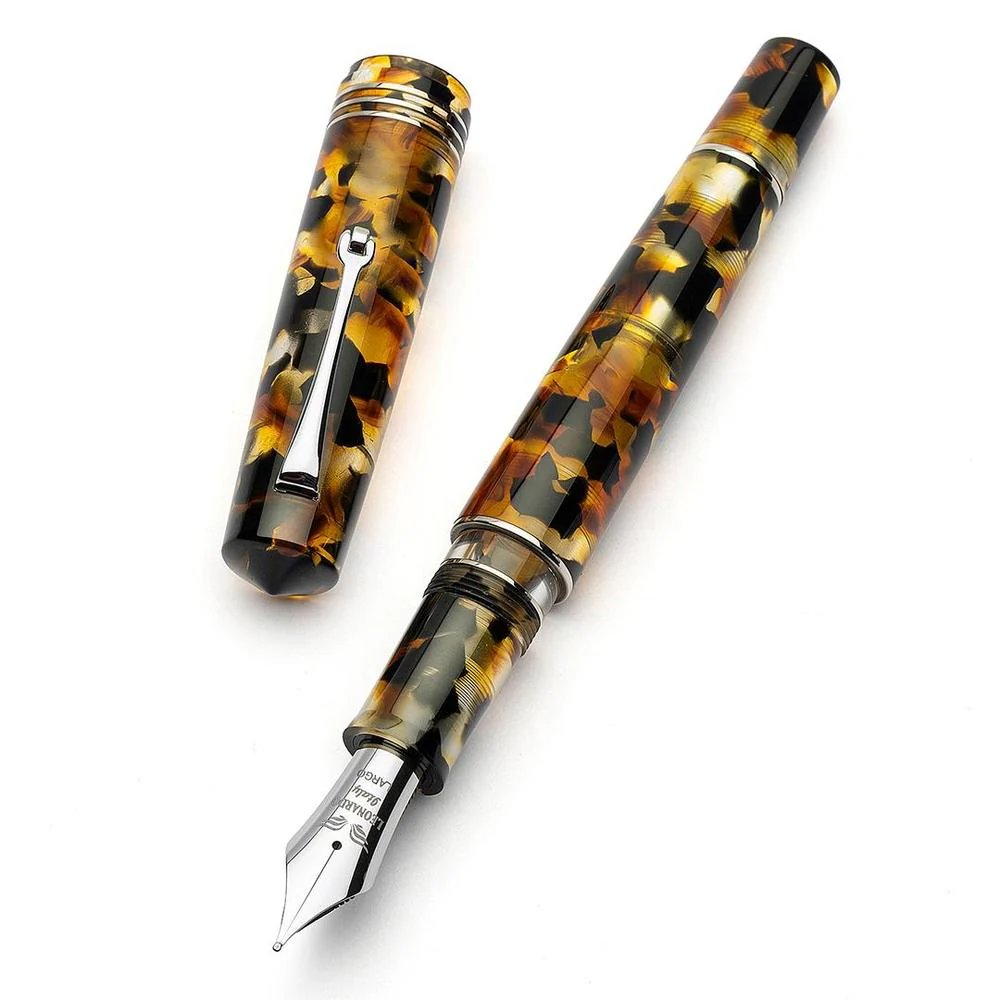 Leonardo Fountain Pen - Momento Zero Grande 2.0 - Sottobosco (8mm, Stainless Steel) - Image 3
