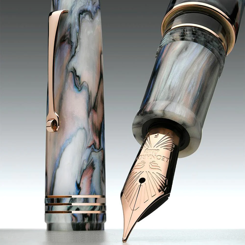 Leonardo Fountain Pen - Momento Zero Grande 2.0 - The Power of Flower (6mm, Stainless Steel) - Limited Edition (2025) - Image 6
