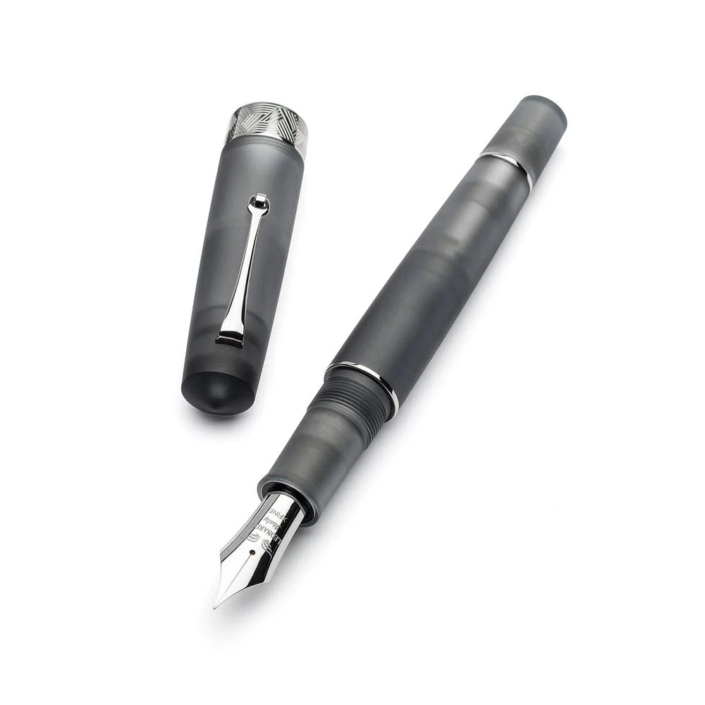 Leonardo Fountain Pen - Momento Zero Grande Pura Frosted - Gray (8mm, Stainless Steel) - Image 7