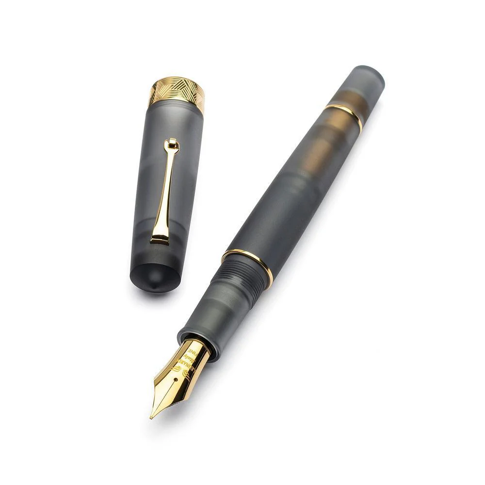 Leonardo Fountain Pen - Momento Zero Grande Pura Frosted - Gray (8mm, Stainless Steel) - Image 8