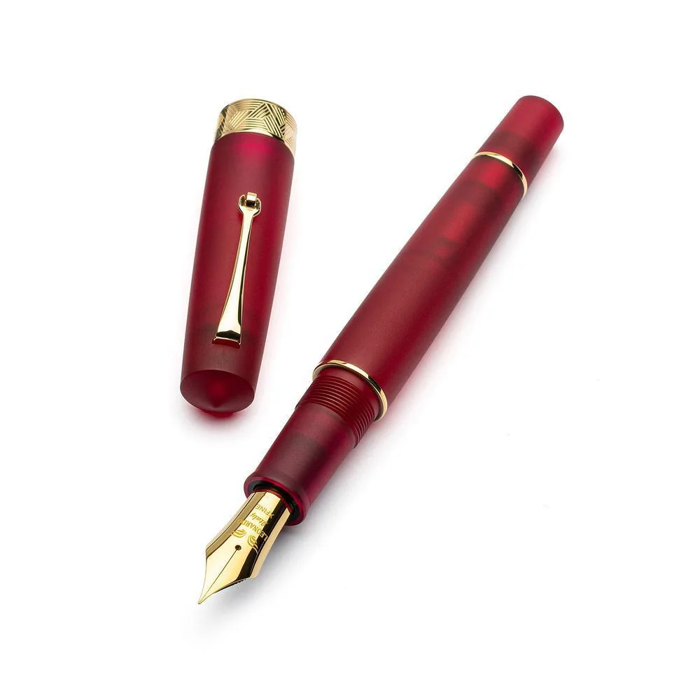 Leonardo Fountain Pen - Momento Zero Grande Pura Frosted - Red (8mm, Stainless Steel) - Image 5