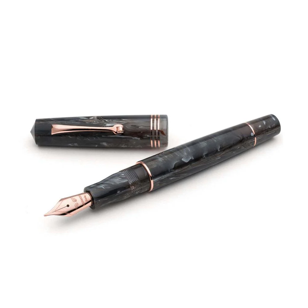 Leonardo Fountain Pen - Momento Zero (Stainless Steel) - Corno - Image 3