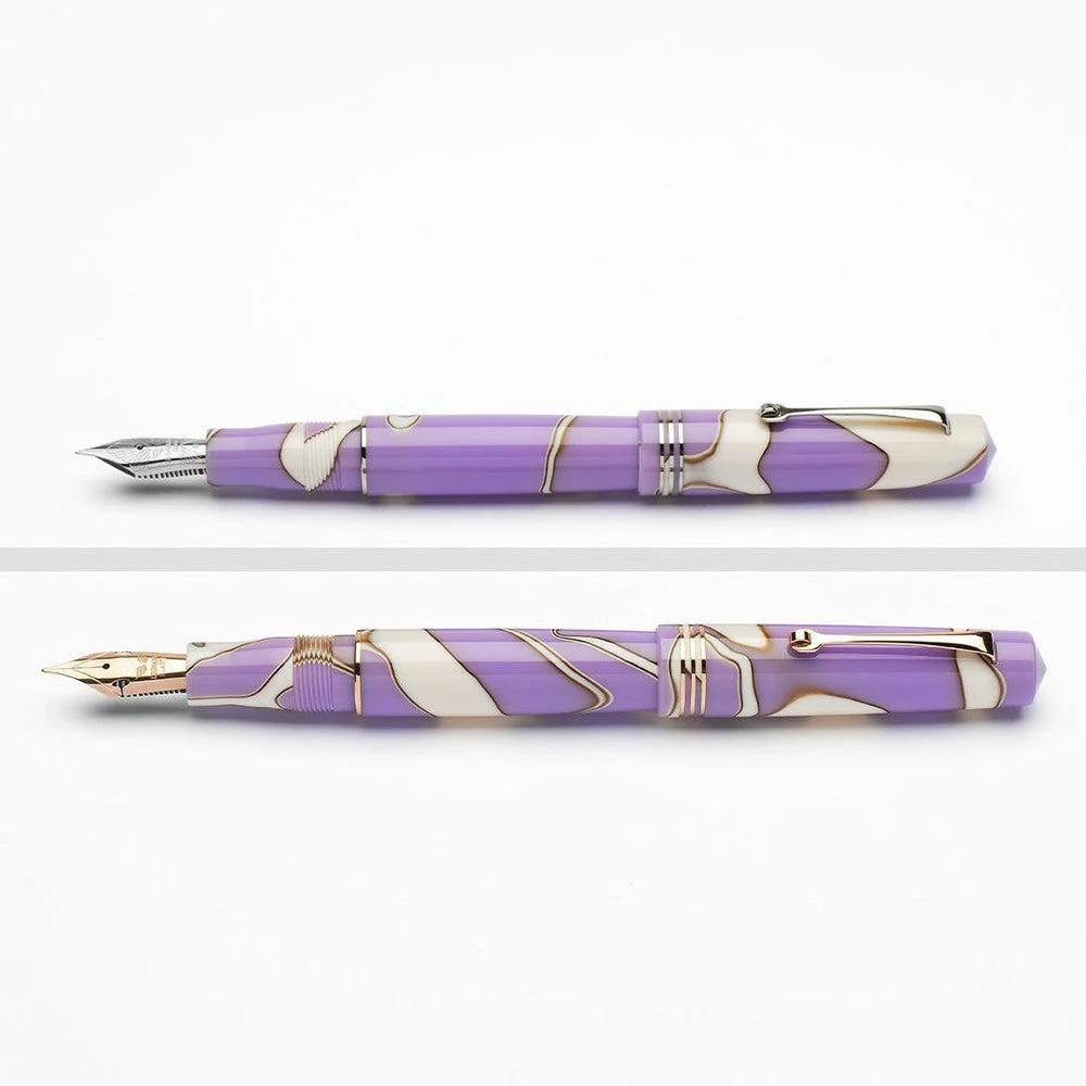 Leonardo Fountain Pen - Momento Zero (Stainless Steel) - Nuvola Lilac - Image 2