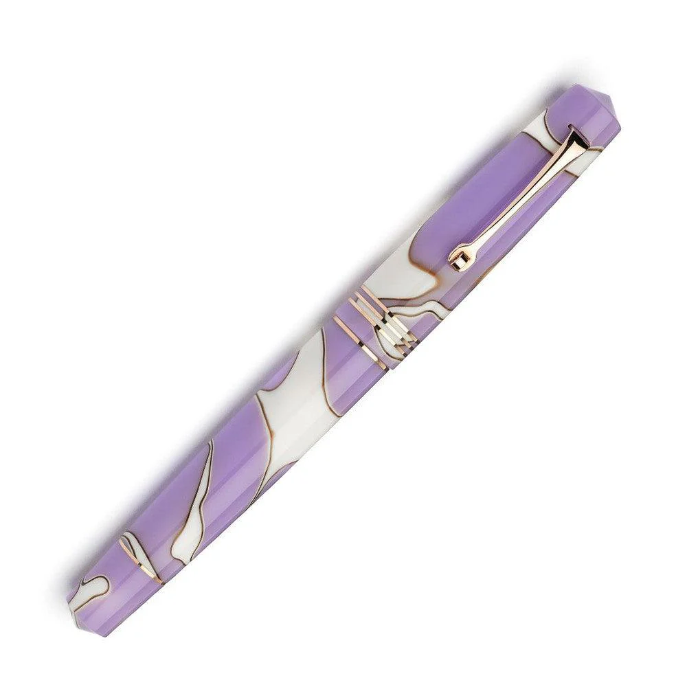 Leonardo Fountain Pen - Momento Zero (Stainless Steel) - Nuvola Lilac - Image 3