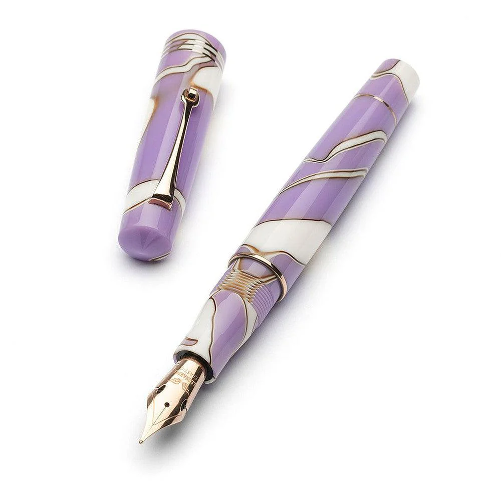 Leonardo Fountain Pen - Momento Zero (Stainless Steel) - Nuvola Lilac - Image 4