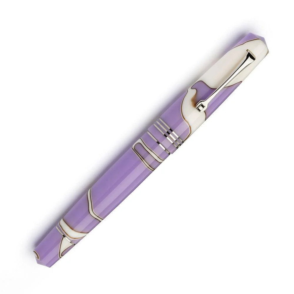 Leonardo Fountain Pen - Momento Zero (Stainless Steel) - Nuvola Lilac - Image 5