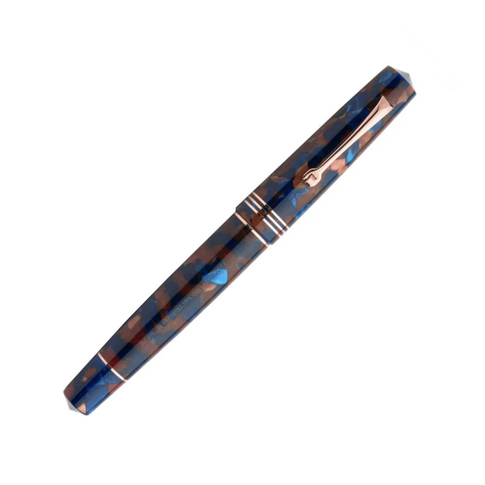 Leonardo Fountain Pen - Momento Zero (Stainless Steel) - Pietra Marina (Sea Stone) - Image 3