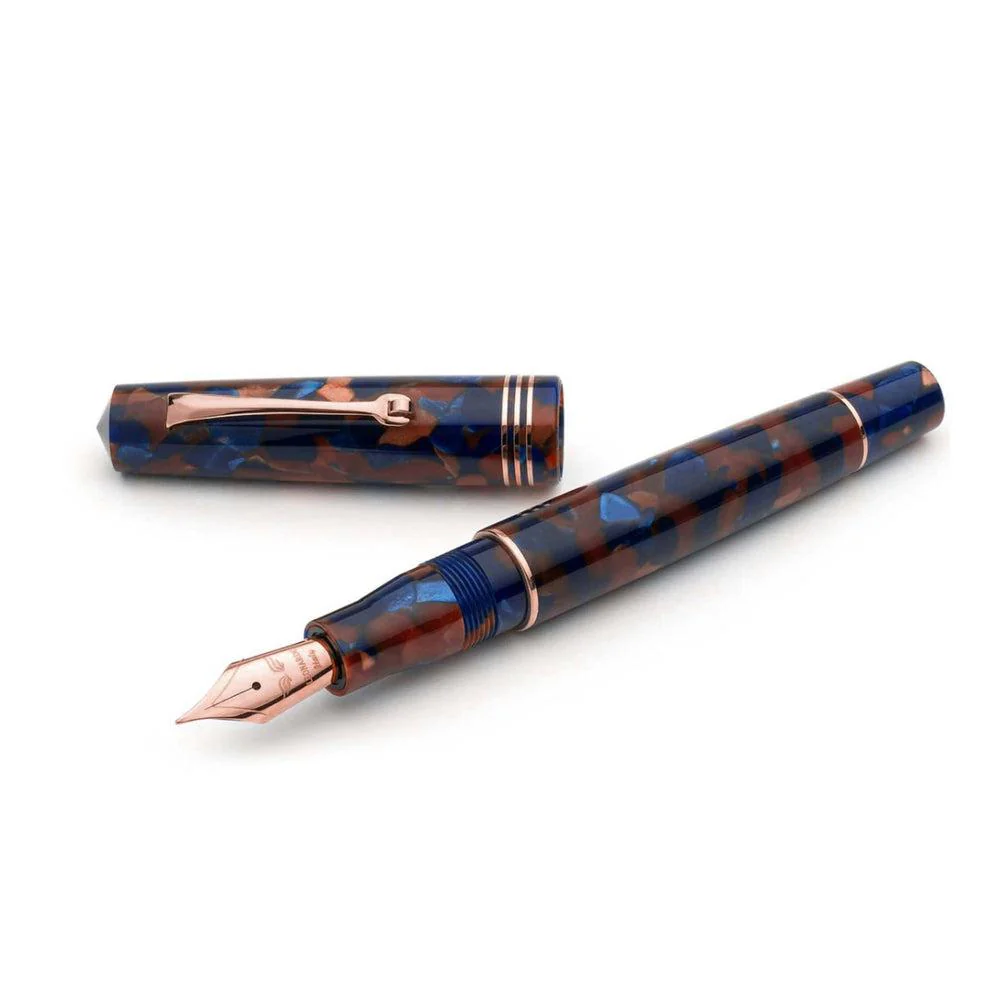 Leonardo Fountain Pen - Momento Zero (Stainless Steel) - Pietra Marina (Sea Stone) - Image 4