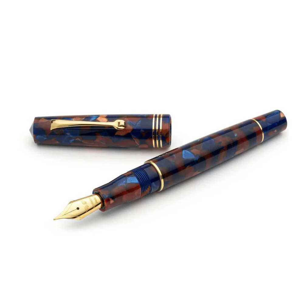 Leonardo Fountain Pen - Momento Zero (Stainless Steel) - Pietra Marina (Sea Stone) - Image 8