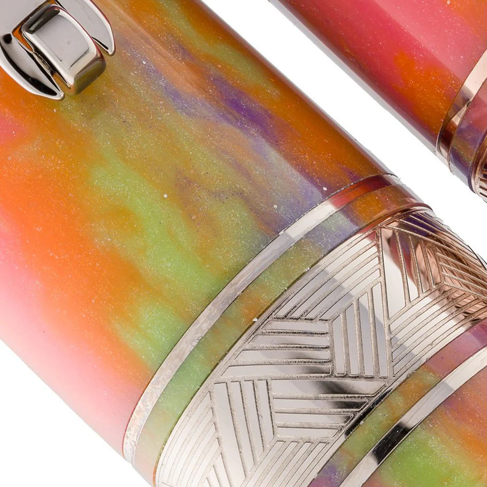 Leonardo × @micahfinds Rainbow Ice Candy Fountain Pen (Rhodium) - Image 4