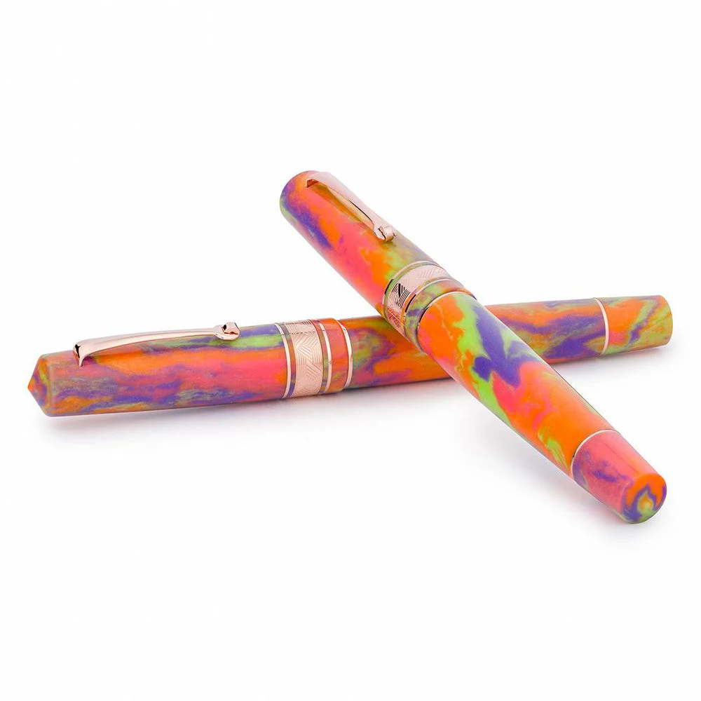 Leonardo × @micahfinds Rainbow Ice Candy Fountain Pen (Rose Gold) - Image 2